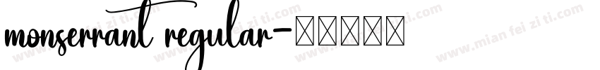 monserrant regular字体转换